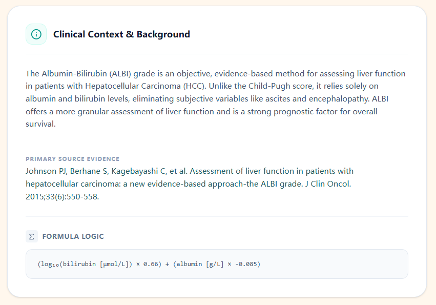 Figure 1. Clinical background panel