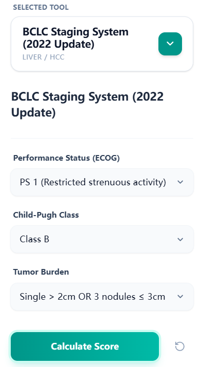 BCLC Calculator Input Form