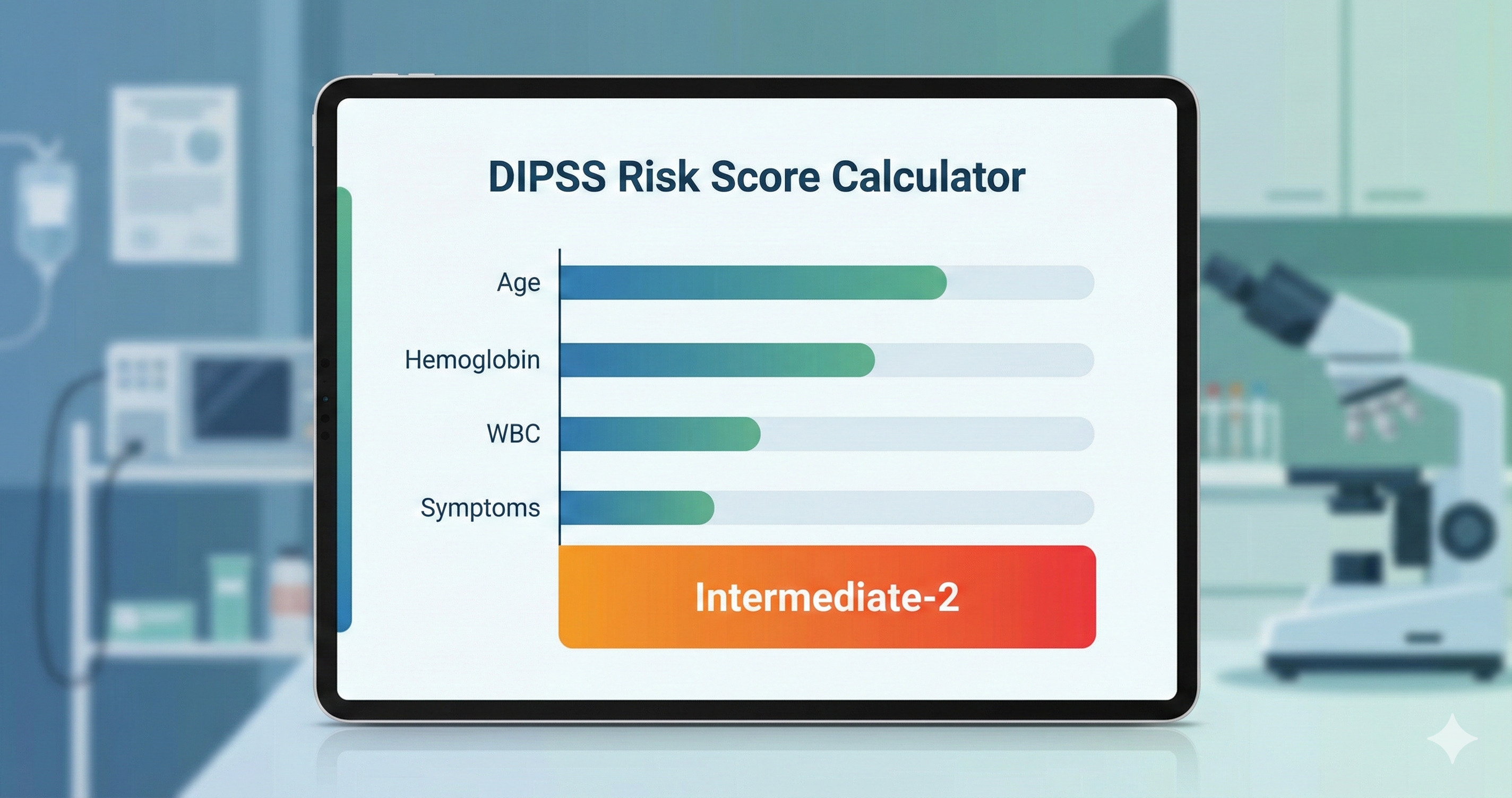 DIPSS Myelofibrosis Calculator Illustration