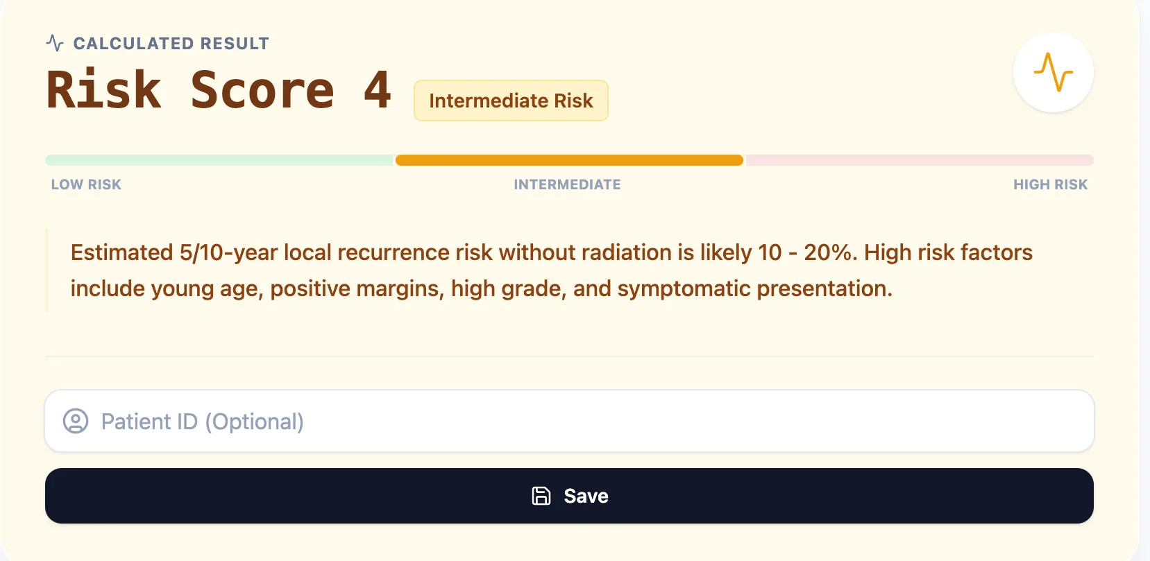 MSKCC Result Example