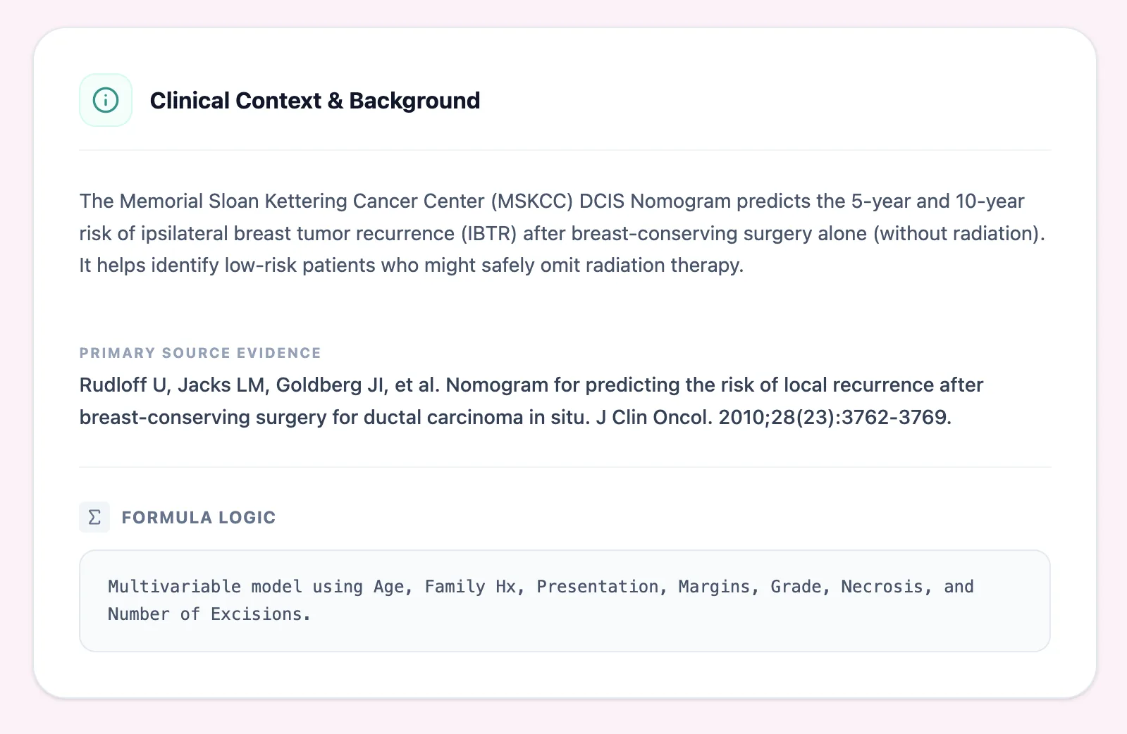 MSKCC Clinical Background