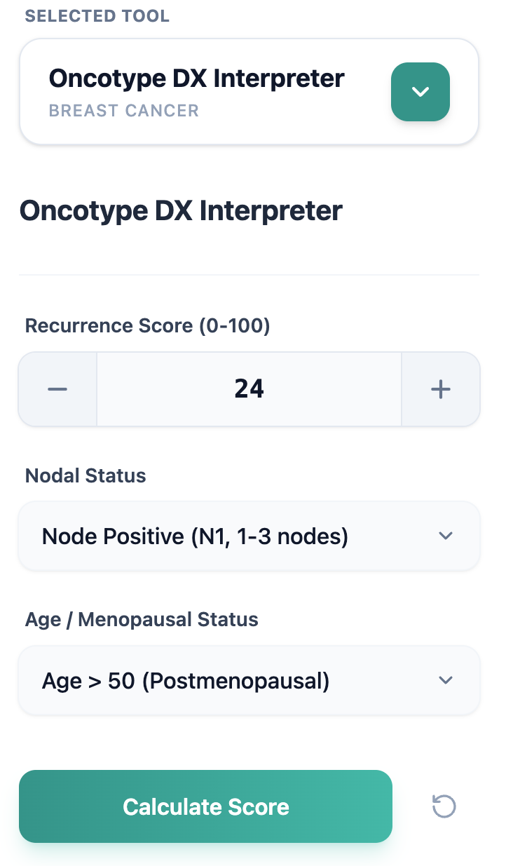 Oncotype DX input form