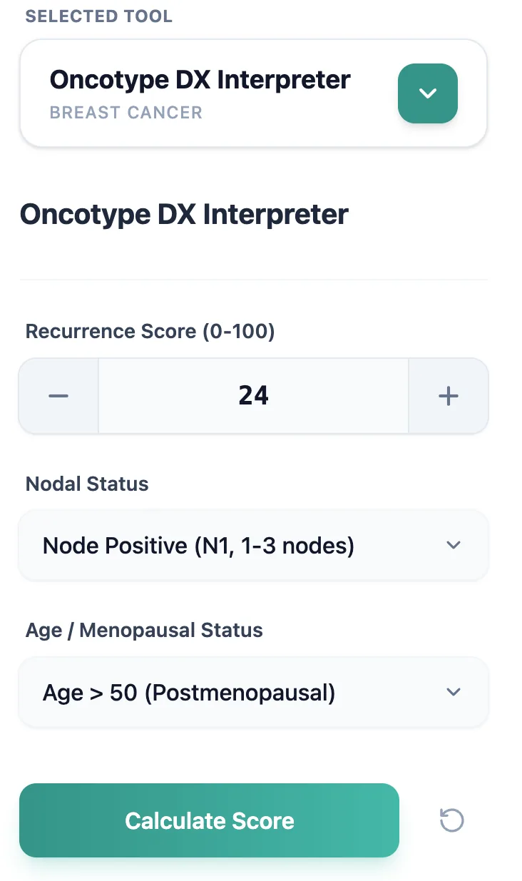 Oncotype DX input form
