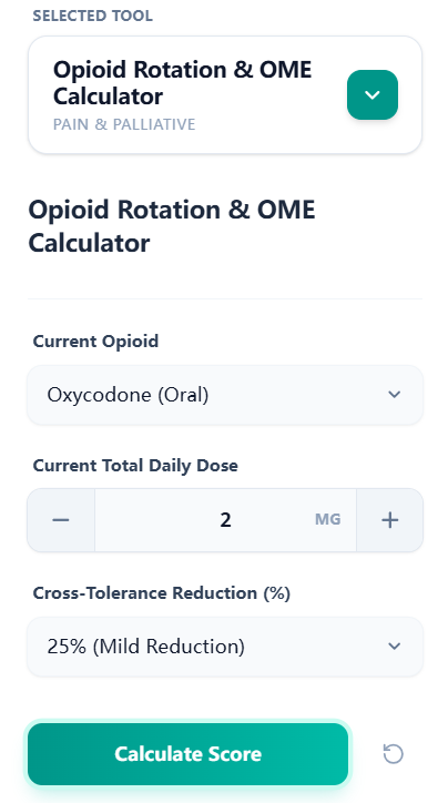 Input interface for OME calculation
