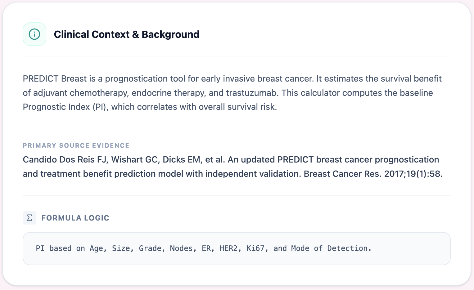 Clinical background and evidence data