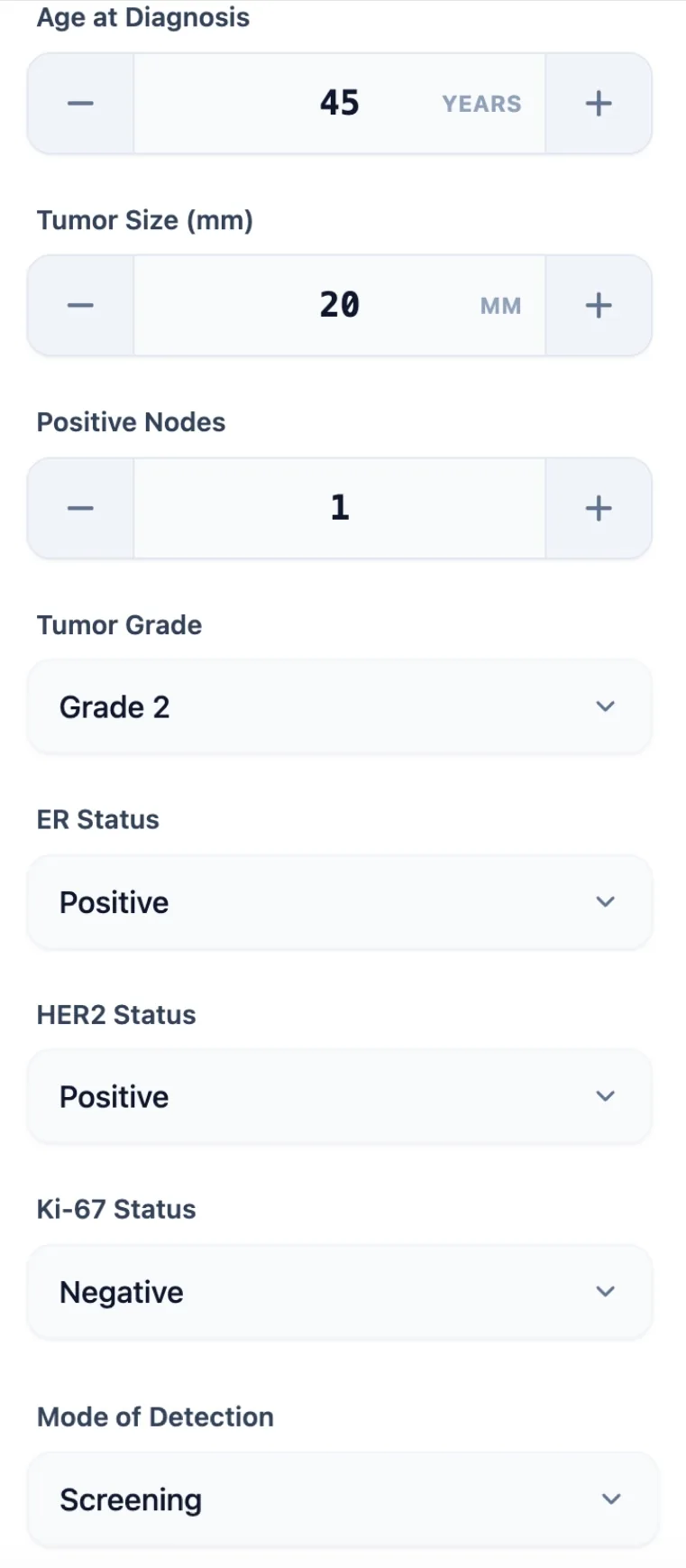 OncoToolkit PREDICT Input Interface